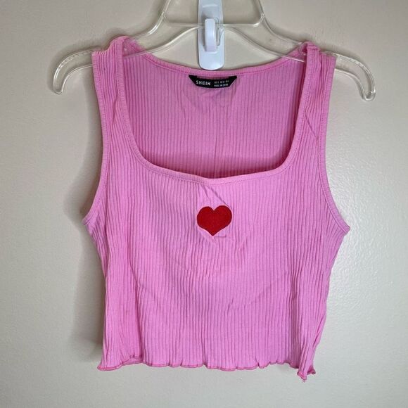Shein| Heart| Cotton| Crop Top| small - Picture 1 of 11